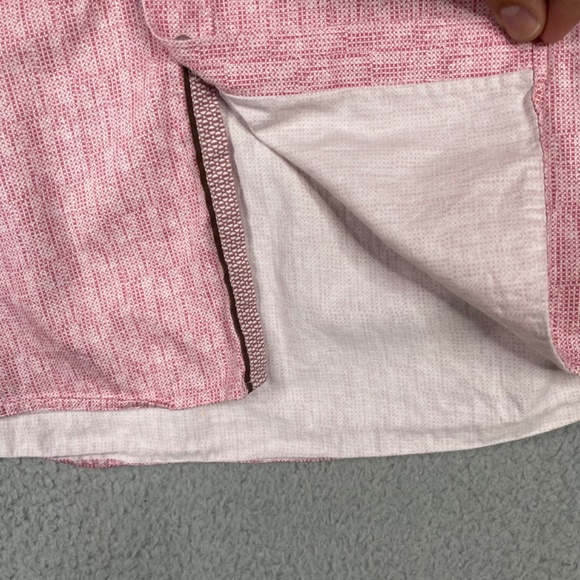Ted Baker London Mens Button Down Shirt Size 5 43 Chest Pink Geometric - Picture 15 of 16